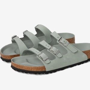 NIB Birkenstock Florida Sage Green Hex nubuck 37